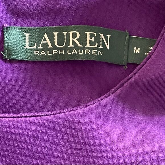 Ralph Lauren Purple Dress size Medium M Sleeveless Sheath women’s - Picture 3 of 3